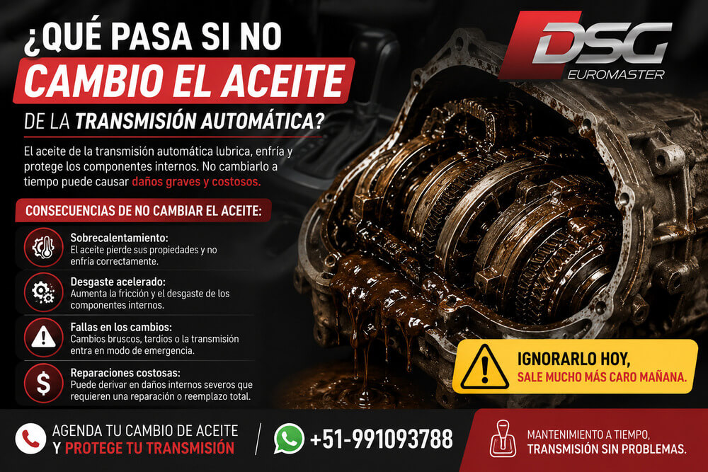 Qué pasa si no cambio el aceite de la transmisión automática